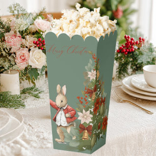 Elegantes Rot und Grün Florales Weihnachten Geschenkschachtel
