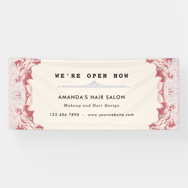 Elegantes Rot und Schwarzes Wasser Business Banner (Horizontal)