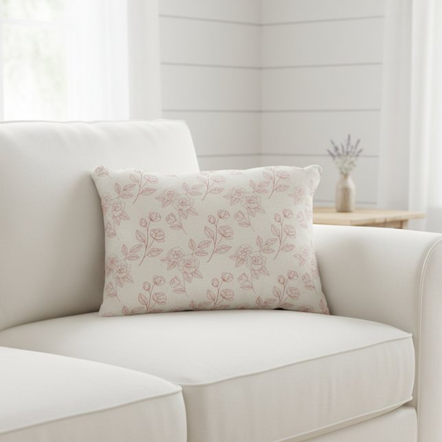 Elegantes Rote Rose Paper Chintz Dekokissen (Von Creator hochgeladen)