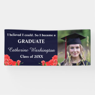 Elegantes Rote Rosen Foto "I belived I Konsume" Un Banner