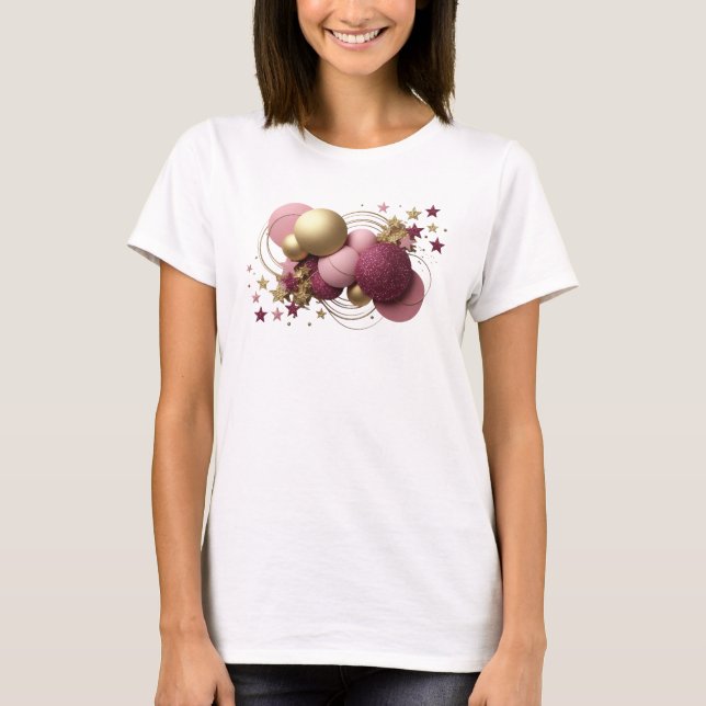 Elegantes rotes ABSTRACT ART Statement T-Shirt (Vorderseite)