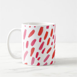 🔴 elegantes rotes abstraktes Muster 🎨 Kaffeetasse