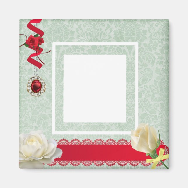 Elegantes Rotes Band macht aus Ihrem eigenen Magne Magnet (Vorne)