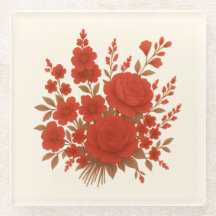 Elegantes rotes Blumenbouquet mit romantischen Ros