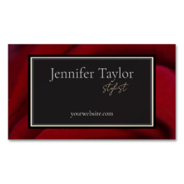 Elegantes Rotes Blumendesign - Ausgezeichnet & min Magnetische Visitenkarte