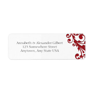 Elegantes rotes Blumenmuster