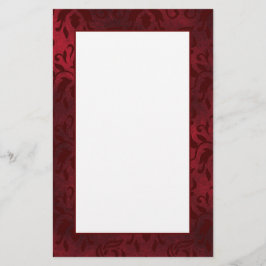 Elegantes rotes Damask Schreibpapier Briefpapier