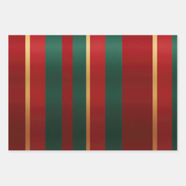 Elegantes Rotes Gold und grüner Luxus kühl Geschenkpapier Set