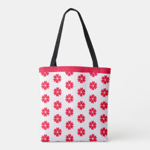 Elegantes rotes Herz-Blumenmuster auf Weiß