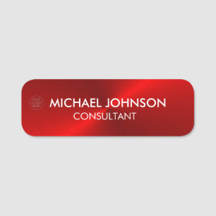 Elegantes rotes Metallic Professional Business Namensschild