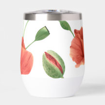 Elegantes rotes Mohn-Wildblumenmuster