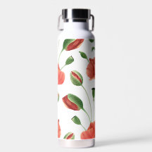 Elegantes rotes Mohn-Wildblumenmuster