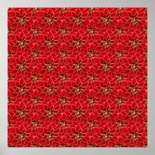 Elegantes rotes Muster Poster