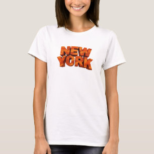 Elegantes rotes NEW YORK T-Shirt