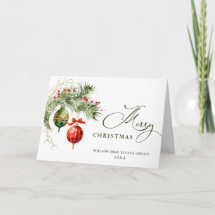 Elegantes rotes Ornament Frohe Weihnachten Corpora