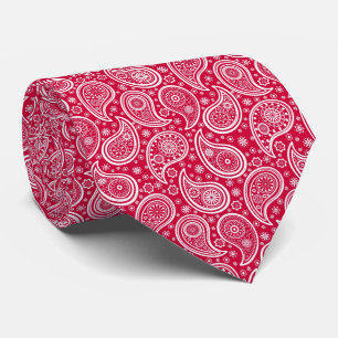 Elegantes rotes Paisleymuster Krawatte