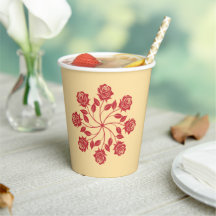 Elegantes rotes Rosenmandala kreisförmiges florale