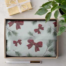 Elegantes rotes Schleifen-Weihnachts-Tissue-Papier Seidenpapier