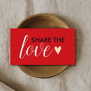 Elegantes Rotes Schwarzes Golden Herz Beauty Salon Empfehlungskarte