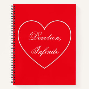 Elegantes rotes Spiralnotizbuch mit Herzform Notizbuch