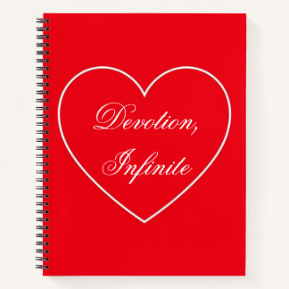 Elegantes rotes Spiralnotizbuch mit Herzform Notizbuch