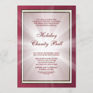 Elegantes rotes UnternehmensParty Einladung