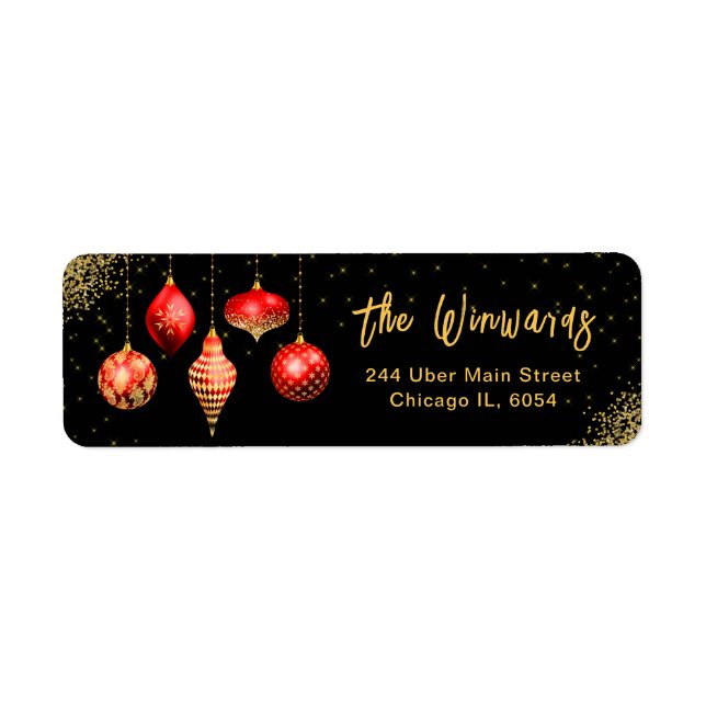 Elegantes rotes Weihnachtsornament (Vorne)