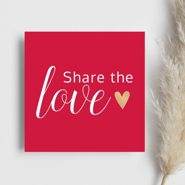 Elegantes Rotes Weißes Gold Herzstück Beauty Salon Empfehlungskarte (Von Creator hochgeladen)