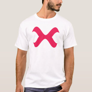 Elegantes rotes X-Monogramm T-Shirt