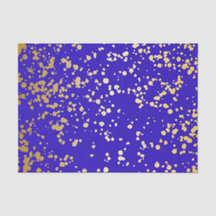 Elegantes Royal Blue Gold Glitzer Tissue Paper Seidenpapier