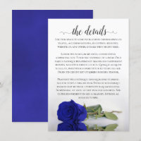 Elegantes Royal Blue Reflating Rose Wedding Detail