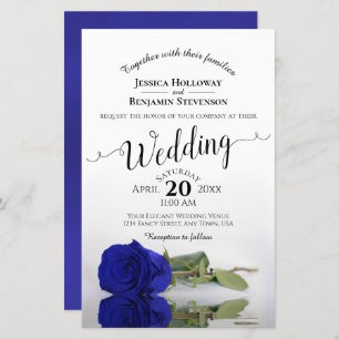 Elegantes Royal Blue Rose HAUSHALT für Hochzeiten