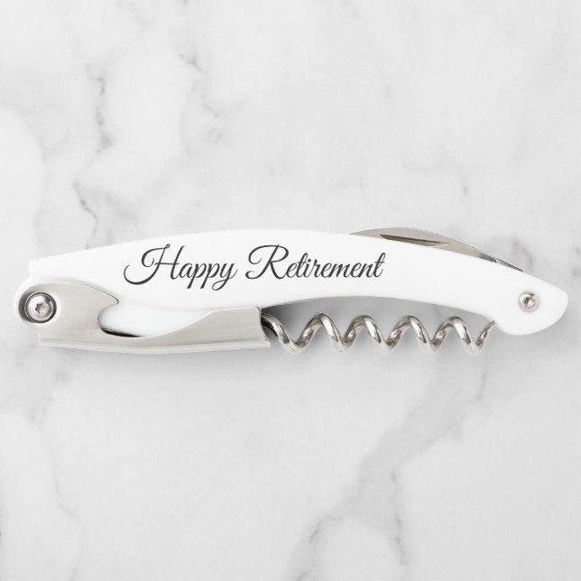 Elegantes Ruhestandsgeschenk personalisiertes Flas Kellnermesser (Vorderseite)
