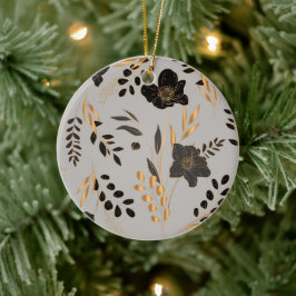 Elegantes rundes Ornament mit schwarzen und golden
