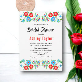 Elegantes Rustikales blaues Rote Rosen Blumenkohl Einladung