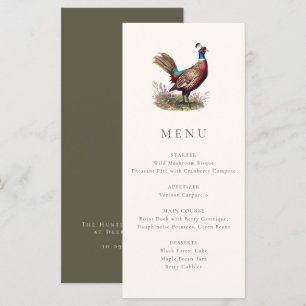 Elegantes Rustikales Fastenfest Menükarte