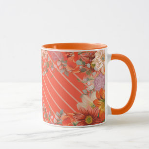 Elegantes rustikales Floraldesign Tasse