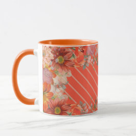 Elegantes rustikales Floraldesign Tasse