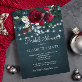 Elegantes rustikales Rose Brautparty Einladung