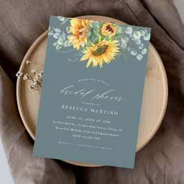 Elegantes rustikales Sonnenblumen-Brautparty Einladung