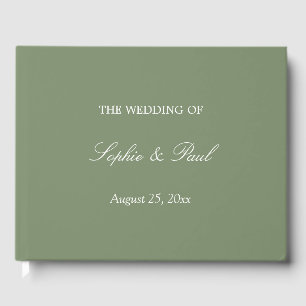 Elegantes Sage Green Wedding Gästebuch