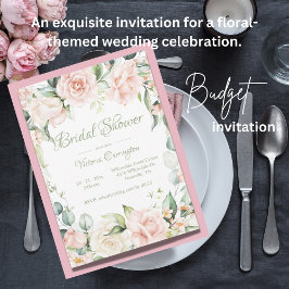 Elegantes Sage Pink Floral Budget Brautparty