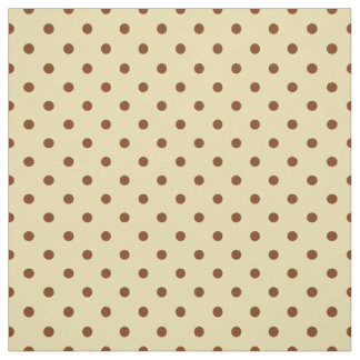 Elegantes Sahnepickeliges Tupfen-Muster browns Stoff