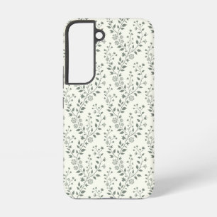 Elegantes Salbei-Cream Minimalistisches Boho-Blume Samsung Galaxy Hülle