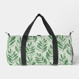 Elegantes Salbei- und Olivenblatt-Naturmuster Duffle Bag