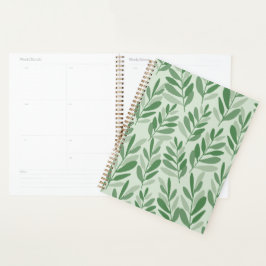 Elegantes Salbei- und Olivenblatt-Naturmuster Planer