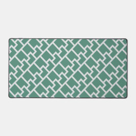 Elegantes Salbeigrün Geometrisches Muster Schreibtischunterlage