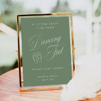 Elegantes Salbeigrün Hochzeit Tanzende Füße 