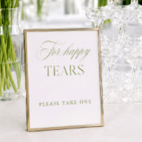 Elegantes Salbeigrün und Weiß für Happy Tears-Schi