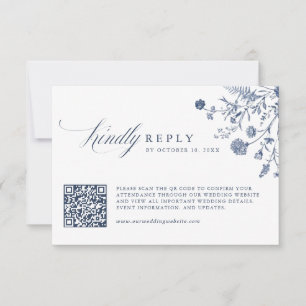 Elegantes Salbeigrün Vintage Klassisches Florales RSVP Karte
